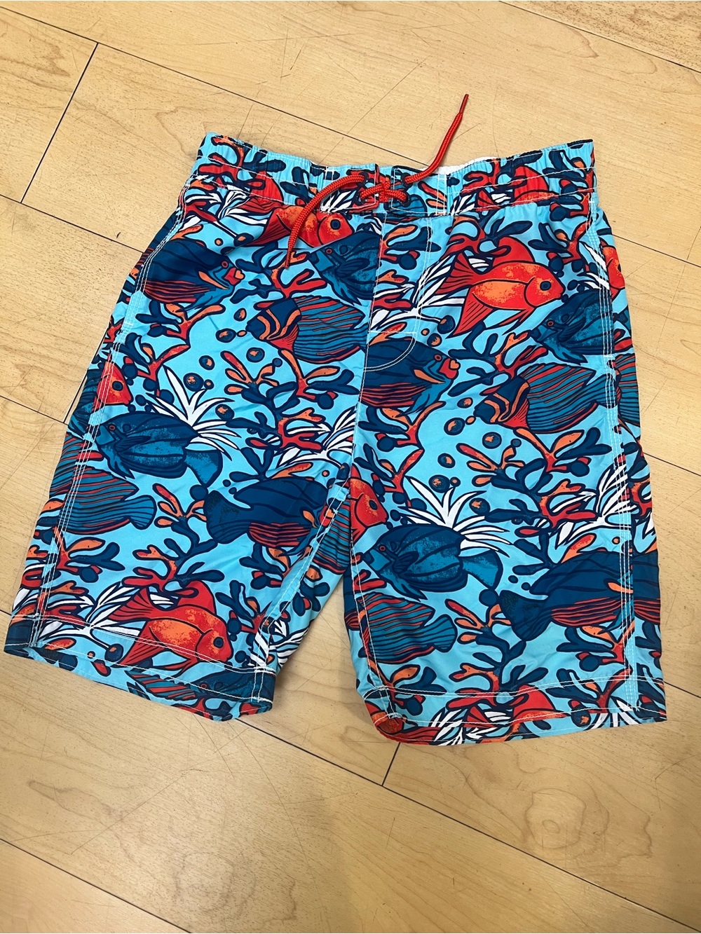 GAP Boys Blue & Red Tropical Fish Swim Trunks